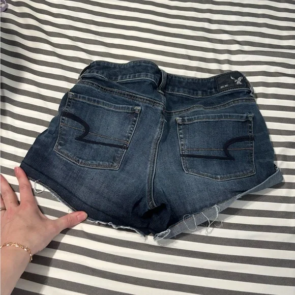 American Eagle Outfitters Dark Blue Jean Shorts - Picture 4 of 4